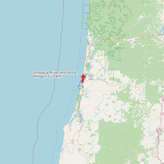 Umpqua River entrance, Oregon Current map