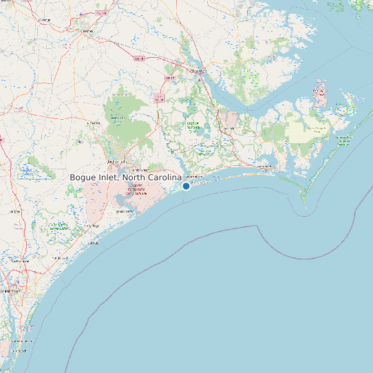 Bogue Inlet, North Carolina map