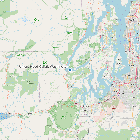 Union, Hood Canal, Washington map