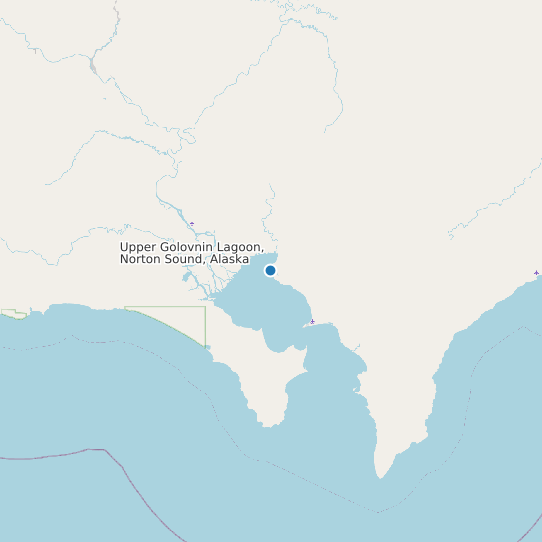 Map of Upper Golovnin Lagoon, Norton Sound, Alaska Tide Prediction Station
