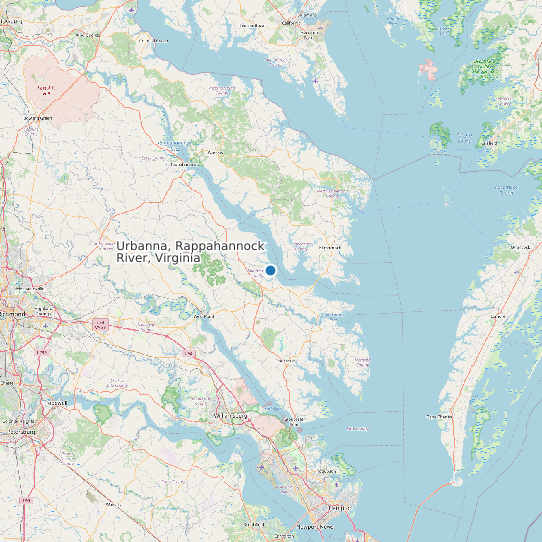 Urbanna, Rappahannock River, Virginia map