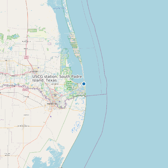 USCG station, South Padre Island, Texas map