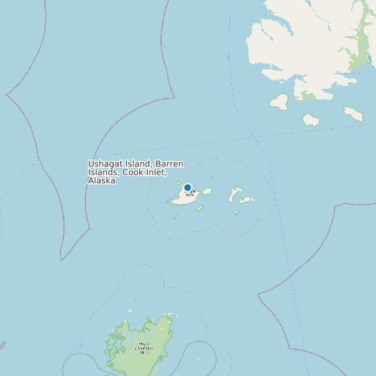 Ushagat Island, Barren Islands, Cook Inlet, Alaska map