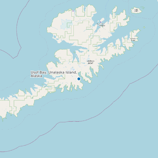 Usof Bay, Unalaska Island, Alaska map