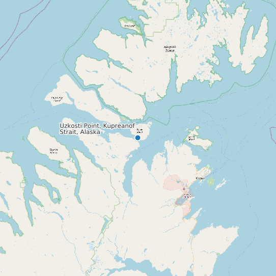 Uzkosti Point, Kupreanof Strait, Alaska map