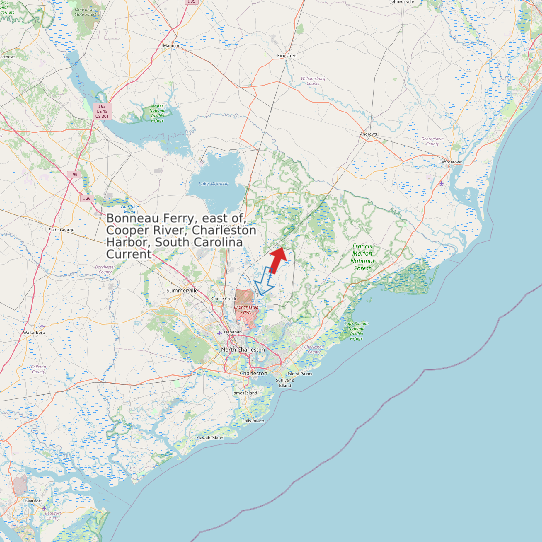 Bonneau Ferry, east of, Cooper River, Charleston Harbor, South Carolina Current map