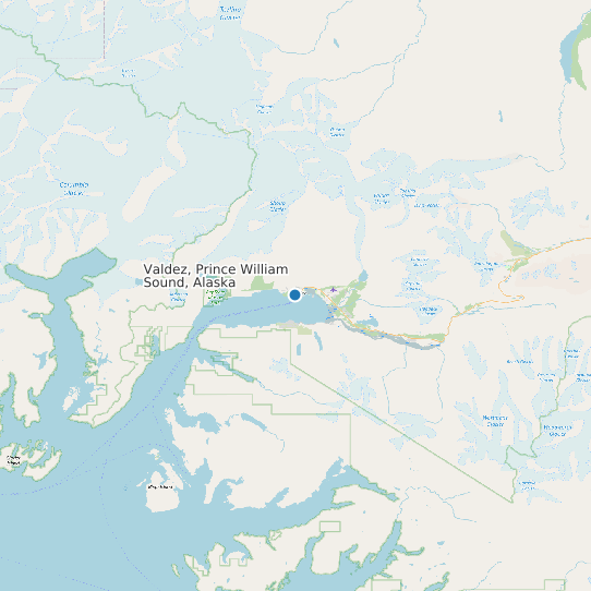 Valdez, Prince William Sound, Alaska map