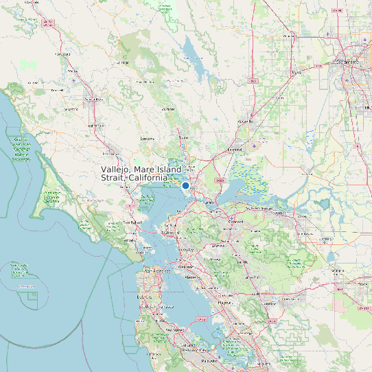 Vallejo, Mare Island Strait, California map