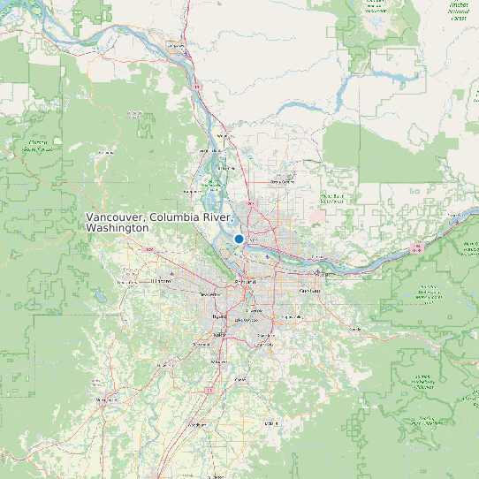 Vancouver, Columbia River, Washington map