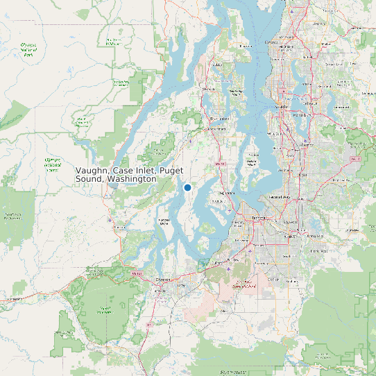 Vaughn, Case Inlet, Puget Sound, Washington map