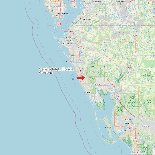 Venice Inlet, Florida Current map