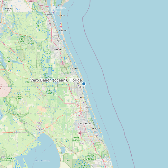 Vero Beach (ocean), Florida map