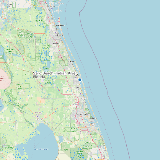 Vero Beach, Indian River, Florida map