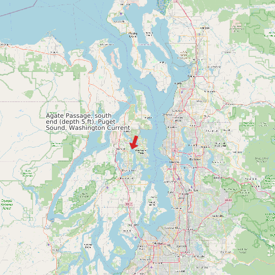 Agate Passage, south end (depth 5 ft), Puget Sound, Washington Current map