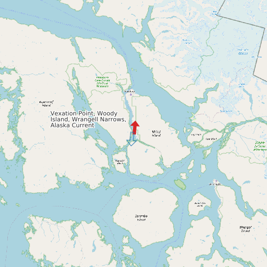 Vexation Point, Woody Island, Wrangell Narrows, Alaska Current map