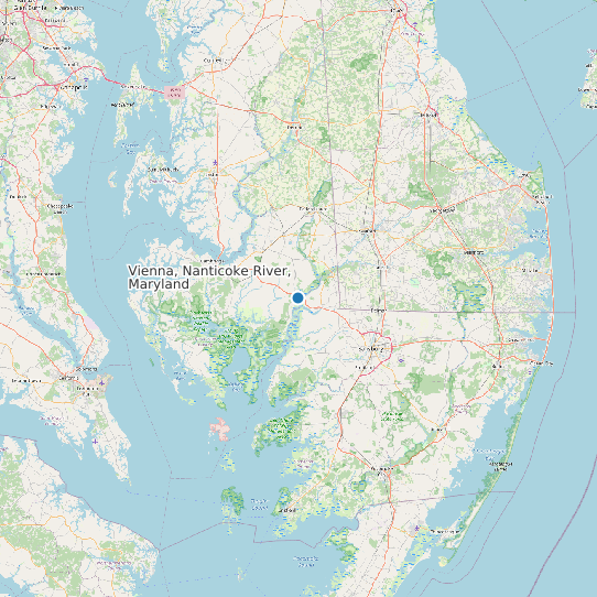Vienna, Nanticoke River, Maryland map