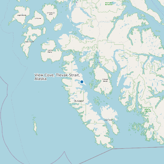 View Cove, Tlevak Strait, Alaska map