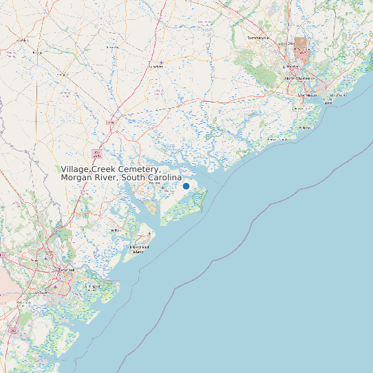 Village Creek Cemetery, Morgan River, South Carolina map