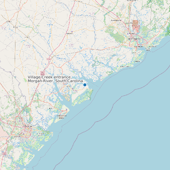 Map of Village Creek entrance, Morgan River, South Carolina Tide Prediction Station