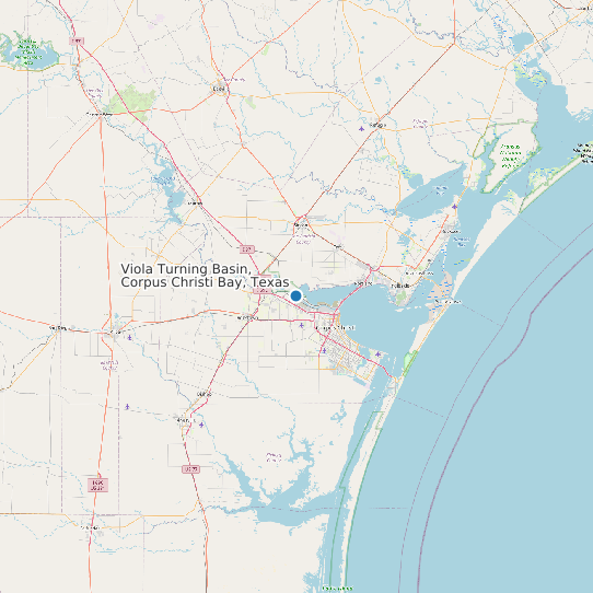 Viola Turning Basin, Corpus Christi Bay, Texas map