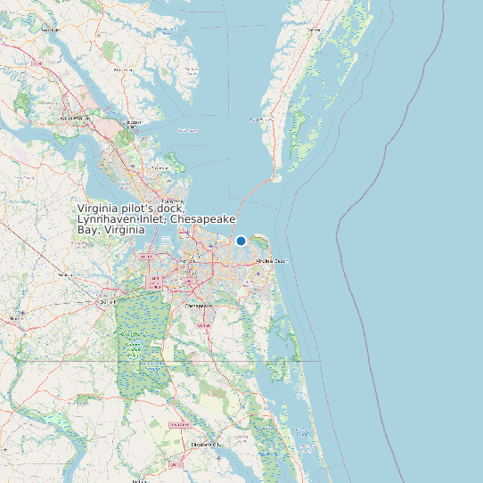 Virginia pilot's dock, Lynnhaven Inlet, Chesapeake Bay, Virginia map