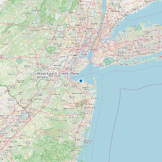 Waackaack Creek, New Jersey map