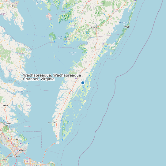 Wachapreague, Wachapreague Channel, Virginia map