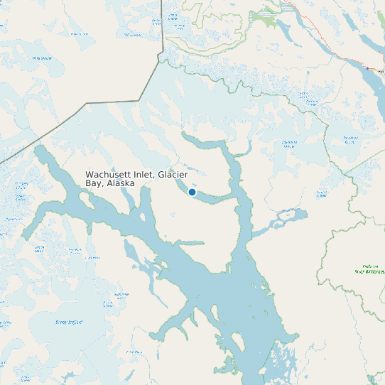 Wachusett Inlet, Glacier Bay, Alaska map