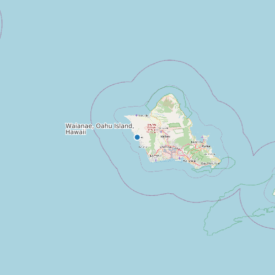Waianae, Oahu Island, Hawaii map