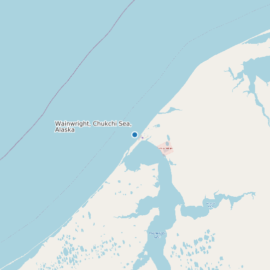 Map of Wainwright, Chukchi Sea, Alaska Tide Prediction Station