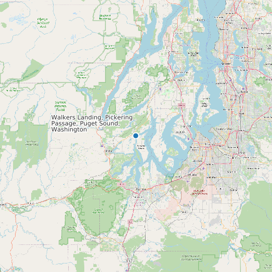 Walkers Landing, Pickering Passage, Puget Sound, Washington map