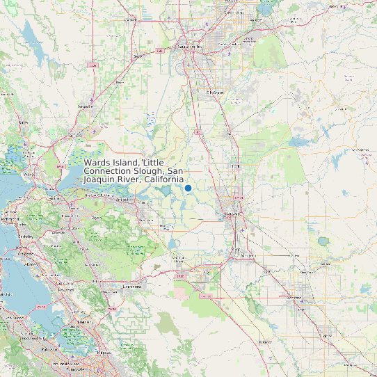 Map of Wards Island, Little Connection Slough, San Joaquin River, California Tide Prediction Station