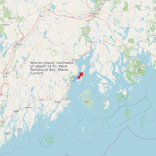 Warren Island, northwest of (depth 14 ft), West Penobscot Bay, Maine Current map
