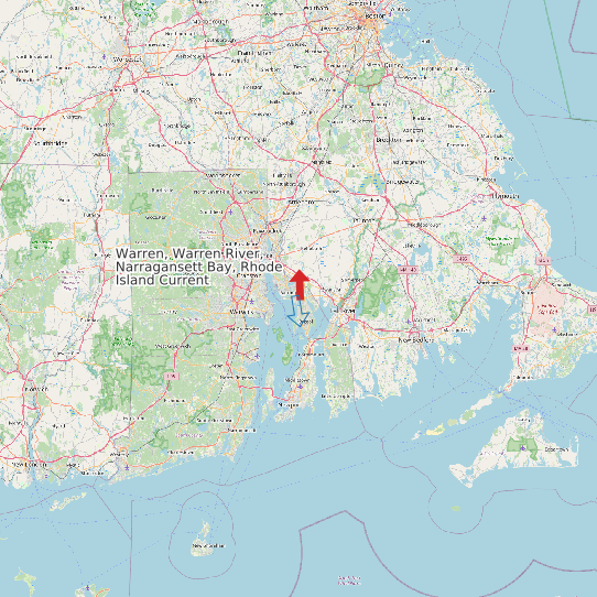 Warren, Warren River, Narragansett Bay, Rhode Island Current map