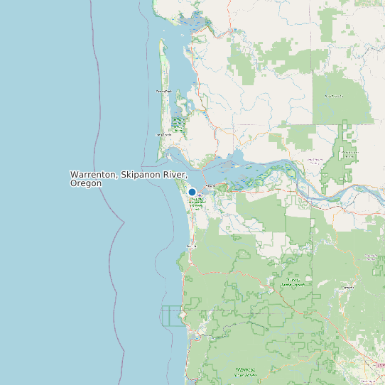 Warrenton, Skipanon River, Oregon map