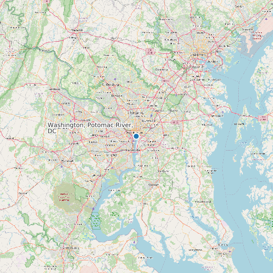 Washington, Potomac River, DC map