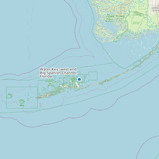 Water Key, west end, Big Spanish Channel, Florida map