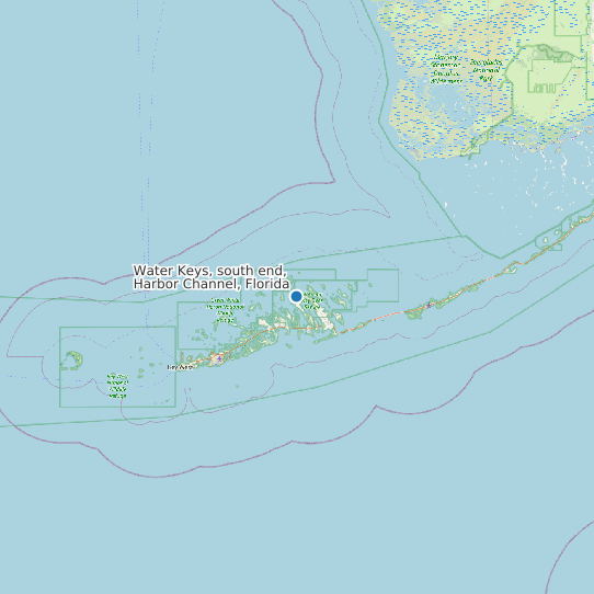 Water Keys, south end, Harbor Channel, Florida map