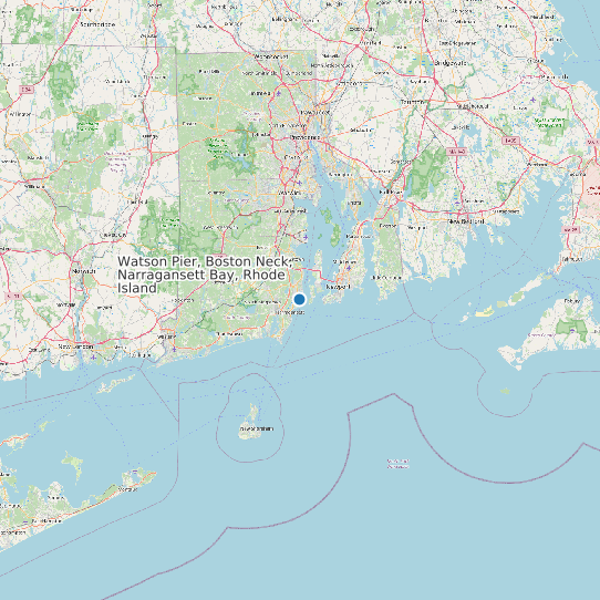 Watson Pier, Boston Neck, Narragansett Bay, Rhode Island map
