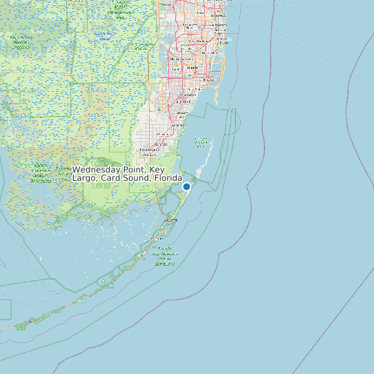 Map of Wednesday Point, Key Largo, Card Sound, Florida Tide Prediction Station