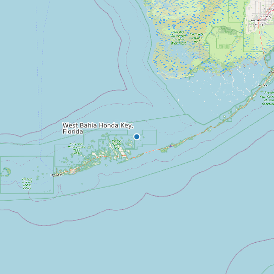 Map of West Bahia Honda Key, Florida Tide Prediction Station