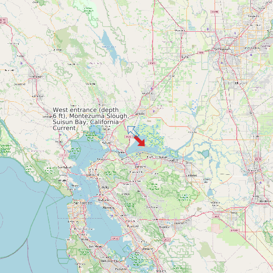 West entrance (depth 6 ft), Montezuma Slough, Suisun Bay, California Current map