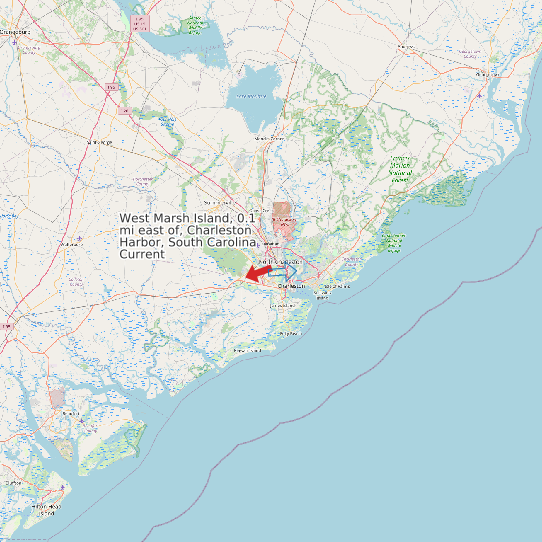 West Marsh Island, 0.1 mi east of, Charleston Harbor, South Carolina Current map