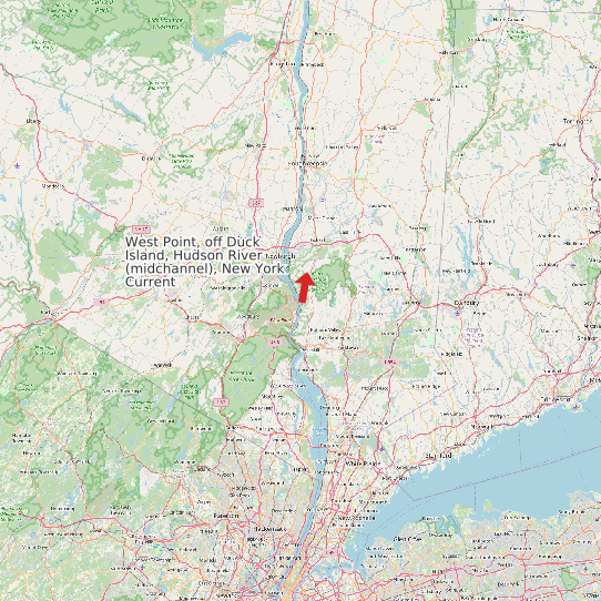 West Point, off Duck Island, Hudson River (midchannel), New York Current map