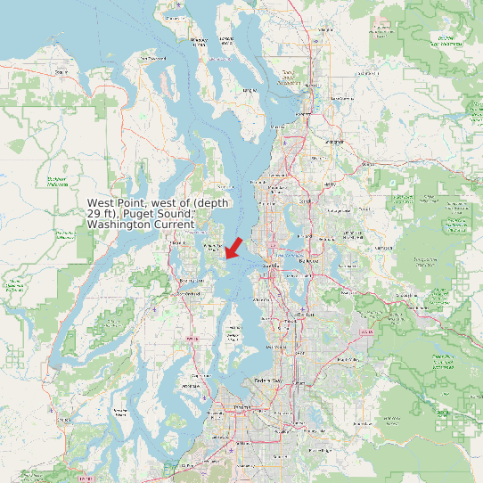West Point, west of (depth 29 ft), Puget Sound, Washington Current map