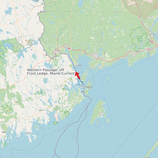 Western Passage, off Frost Ledge, Maine Current map