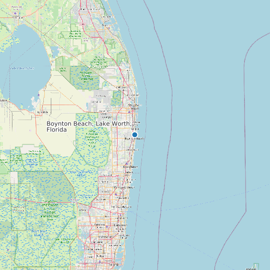 Boynton Beach, Lake Worth, Florida map