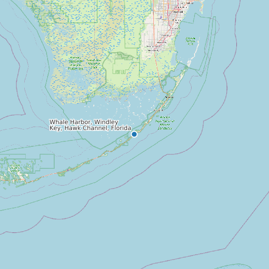 Whale Harbor, Windley Key, Hawk Channel, Florida map