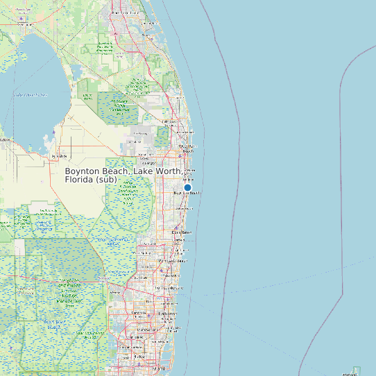 Map of Boynton Beach, Lake Worth, Florida (sub) Tide Prediction Station
