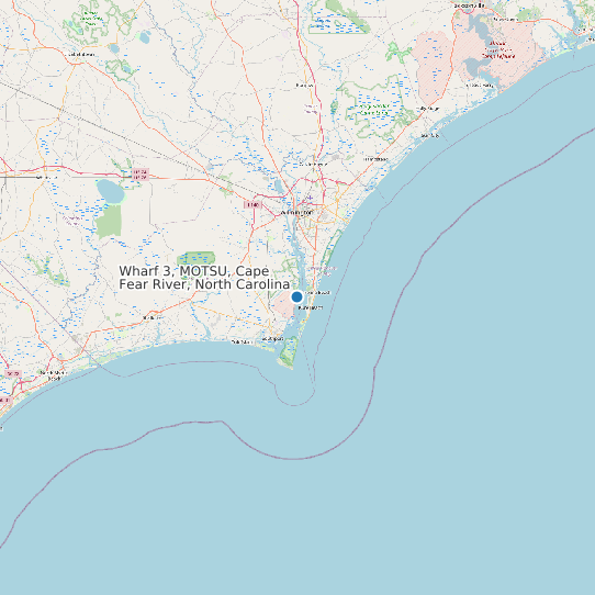 Wharf 3, MOTSU, Cape Fear River, North Carolina map